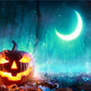 Halloween of Night Fall Leaves Photography Backdrops