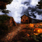 Rustic Barn Halloween Photo Studio Backdrops