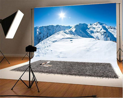 Winter Snow Mountain Photography Backdrops