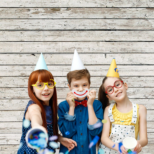 Star Vintage White Wood Backdrop for Photography Children