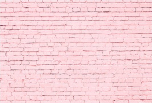 Sweet Pink Brick Wall Backdrop for Princess Photography