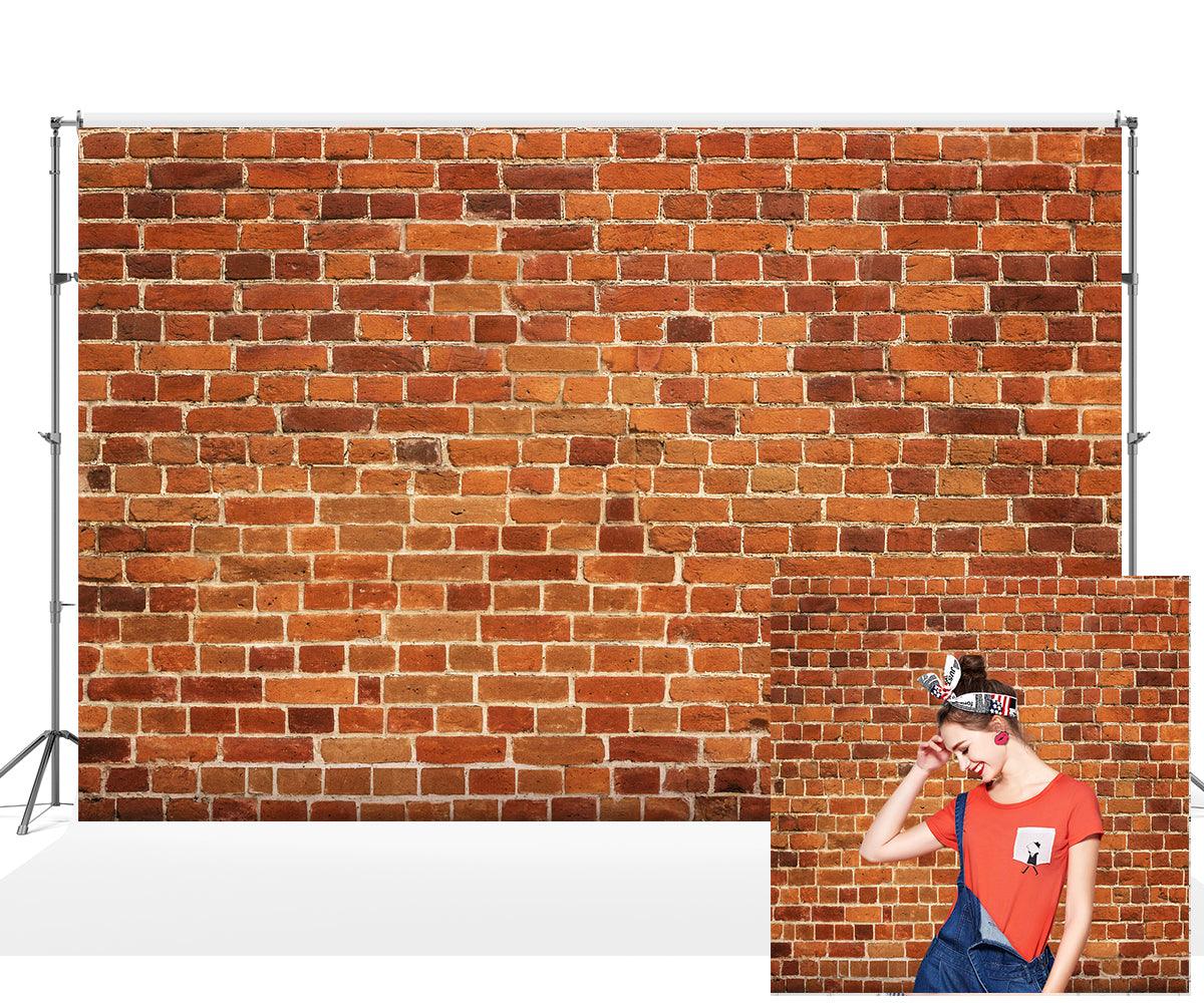 Vintage Red Brick Backdrop for Photography Backdrops Background Photo Booth Props HJ08159