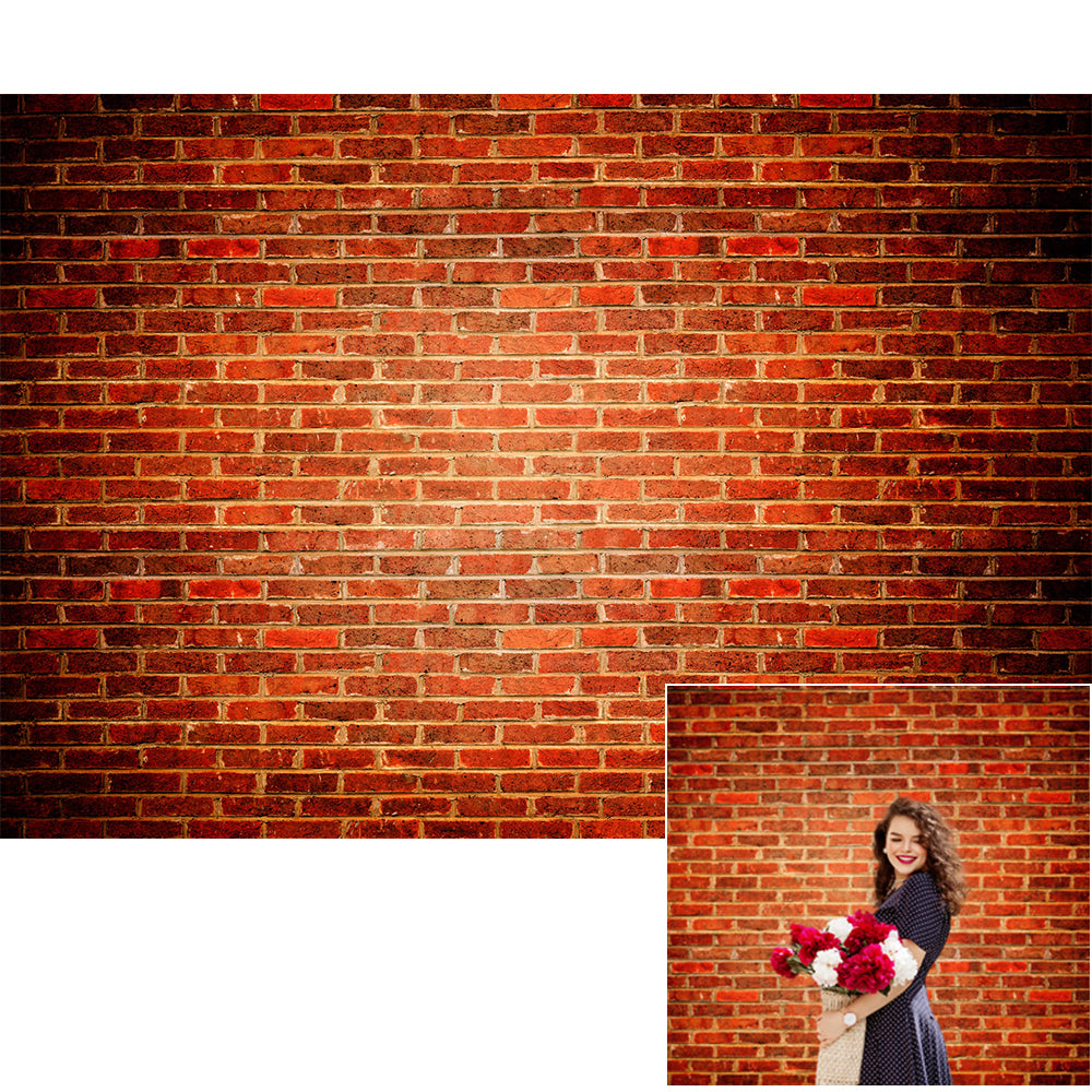 Vintage Dark Red Brick Wall Backdrop for Photo Studio