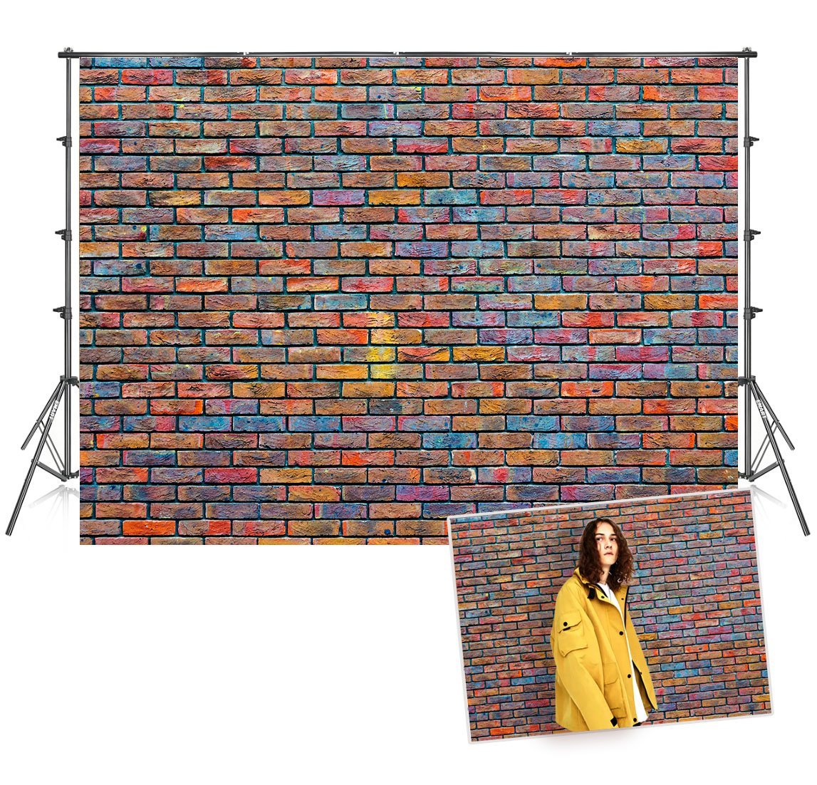 Graffiti Brick Wall Photography Portrait Backdrop for Picture