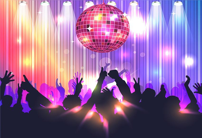 70's and 80's Disco Adults Event Banner Backdrops