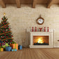 Brick Wood Christmas Photography Prop Backdrops
