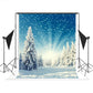 Winter Snowflake Forest Backdrop for Photography Prop