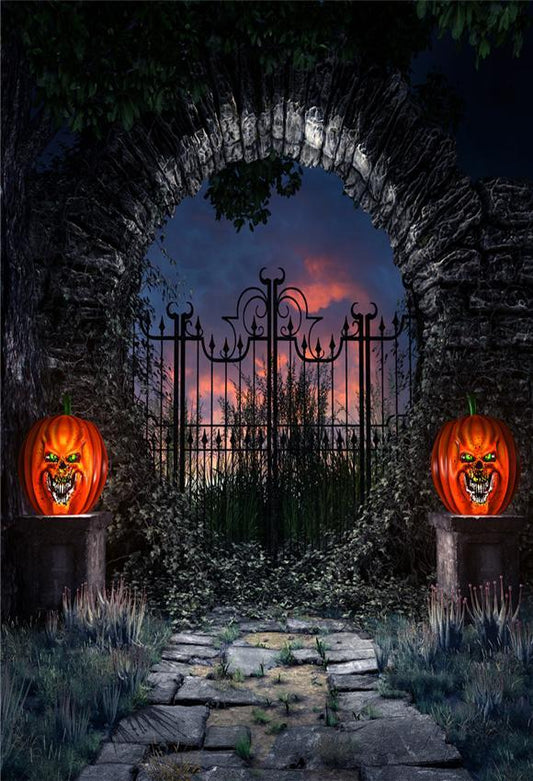 Hell Gate Scary of Night Halloween Backdrop for Photography Prop