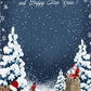 Merry Christmas Snow Fence Backdrops for Winter
