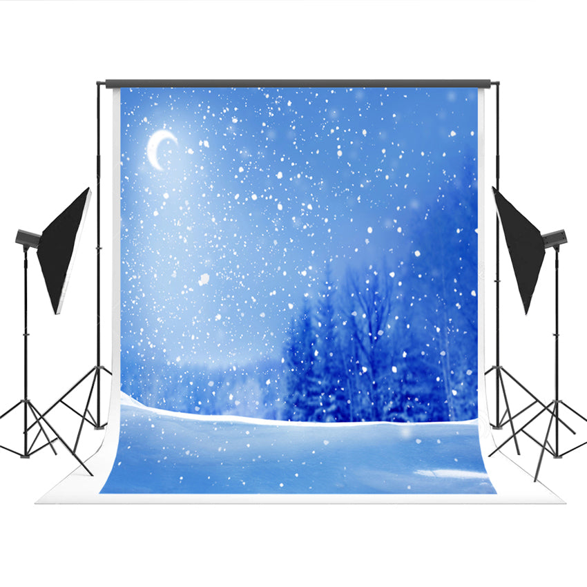 Night of Winter Christmas Photography Backdrop Prop