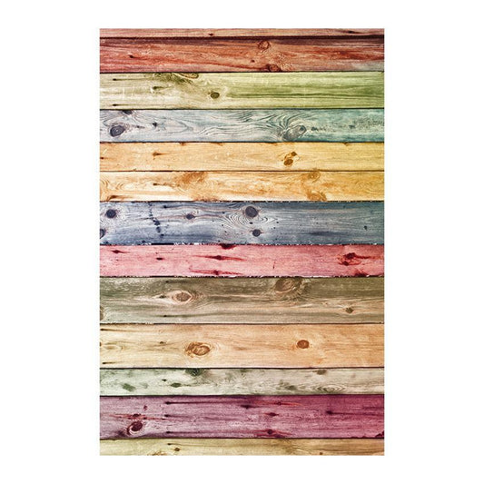 Printed Colorful Wood Floor Nature Texture  Backdrop for Photography