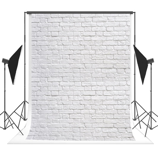 Star Backdrop White Brick Wall Backdrop  for Photo Studio
