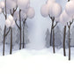Cartoon Snow Winter Tree Photo Backdrops