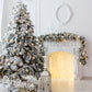 White Fireplace Snow Christmas Tree Backdrops