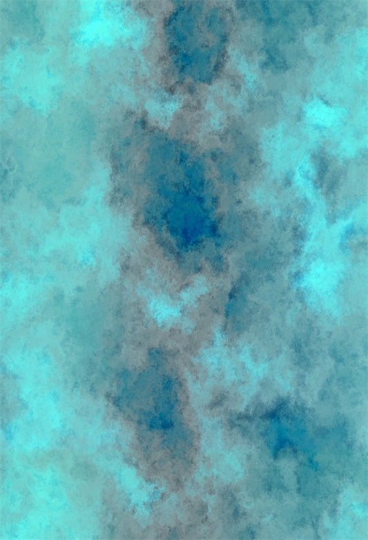 Aqua Blue Mottled Abstract Backdrop for Portrait