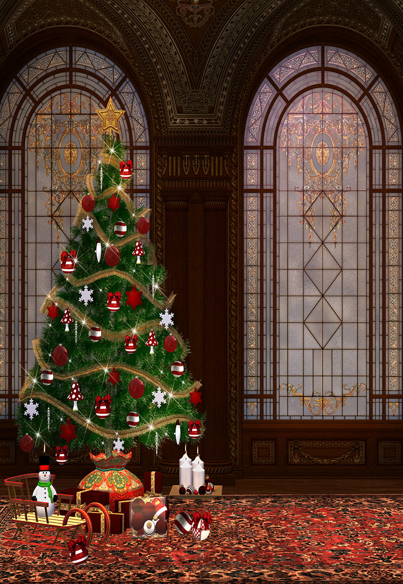 New Arrival-Luxury Vintage Christmas Backdrop for Studio K15589