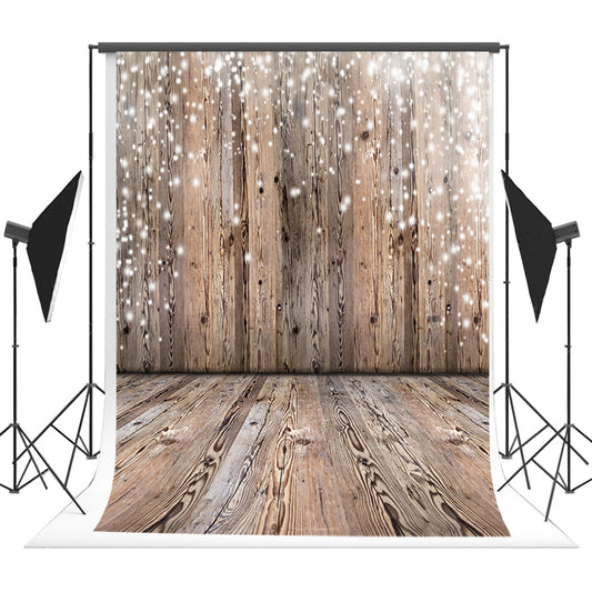 Old Wood Glitter Digital Backdrop Vintage Background Backdrops for Photography K15613