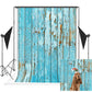 Light Blue Wooden Backdrop Peeling Blue Wood Backdrop for Photo Studio K15621