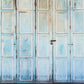 Light Blue Wood Door Architecture Backdrop for Studio