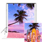 Sea Tree Sunset Photography Digital Print Seaside Theme Background for Photo Studio K16681