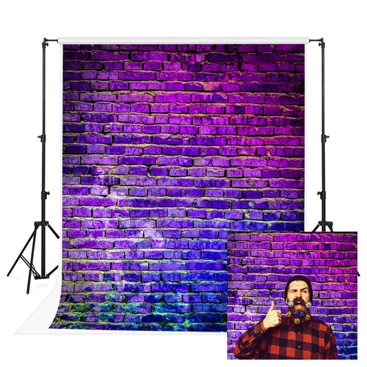 Indigo Brick Wall Image Digital  Background Backdrop for Photo Studio K17369