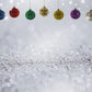 Sliver Glitter Colorful Bell Christmas Backdrop for Party