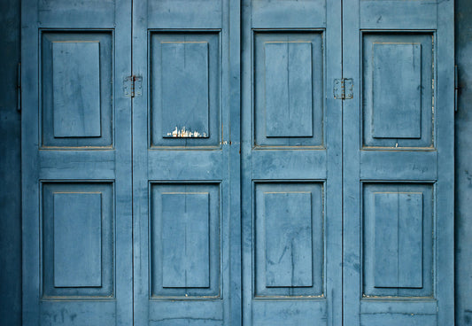 Vintage Blue Wood Door Backdrops for Photography