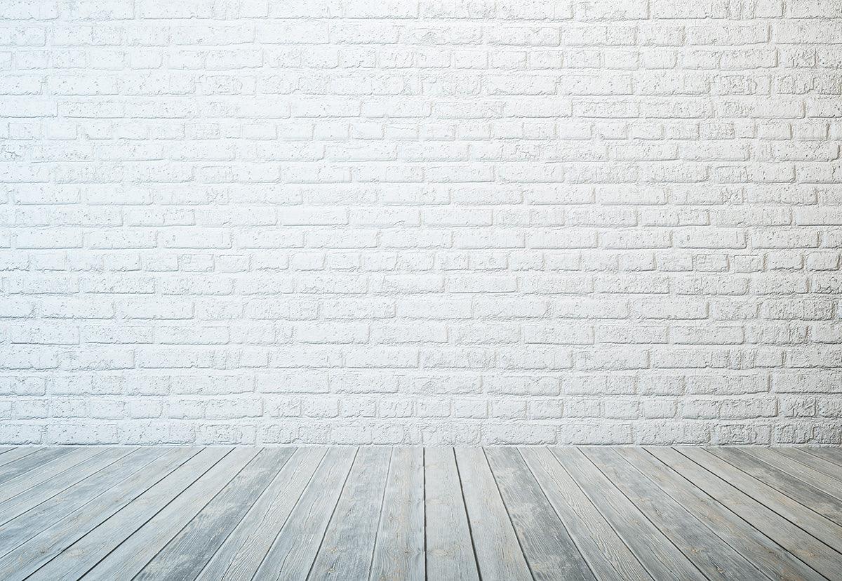 White Brick  Wood Wall Photography Backdrops