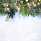 Gold Bell Snow Christmas Backdrops for Photography Prop