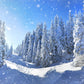 Snowflake Forest Backdrop for Photography Winter Background