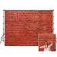 Retro Red Brick Wall Photography Backdrop Digital Printed Background Decor KH02337