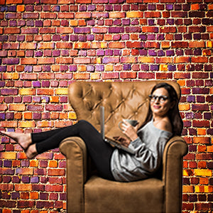 Brick Wall Red Bricks Wall Texture Background for Photo Video Studio KH02480