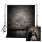 Retro Black Brick Wall Photography Backdrop Portrait Background for Photography KH02555