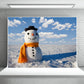Snowman Photography Backdrop Winter Background