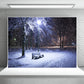 Night Winter Snow Photography Backdrop Christmas Background