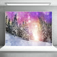 Snowflake Forest Photography Backdrop Winter Background
