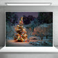 Night Light Glitter Christmas Tree Photography Backdrop Winter Background