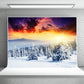 Sunset Snow Forest Photography Backdrop Winter Background