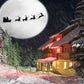 Christmas Pine Forest Winter Snow House Santa Claus Backdrop
