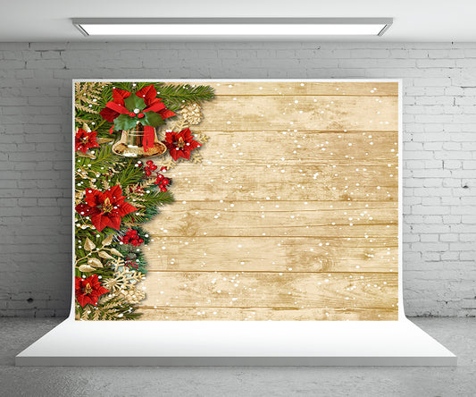 Christmas wooden wall warm color photography background snowflake background