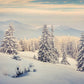 Winter Mountain Photography Backdrop Snow Background