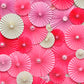 Pink Paper Flowers Birthday Backdrops for Photography