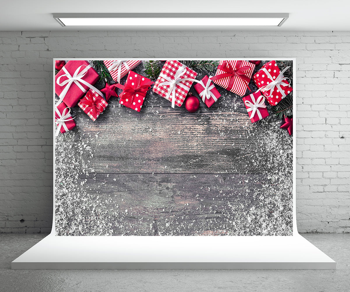 Christmas gift photography background snowflake wooden wall background