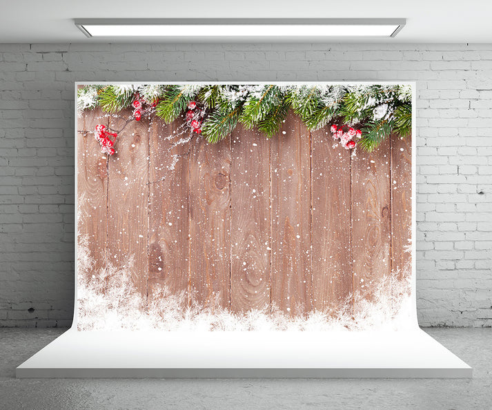 Buy Snowflake Wood Wall Photography Backdrop Christmas Decor Background ...
