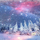 Forest Photography Backdrop Winter Background for Wonderland Snow