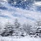 Winter Background White Snowflake Forest Photography Backdrop