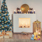 White Fireplace Christmas Blue Bell Backdrops