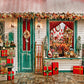 Merry Christmas Gift Shop Wood Floor Backdrops for Photo
