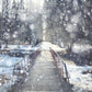 Snowing River Photography Backdrop Winter Background