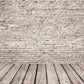 Gray Brick Wall Wood Photography Backdrops